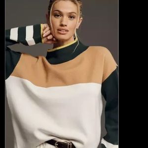 Anthropologie Maeve Carys Mock-Neck Sweater, XS